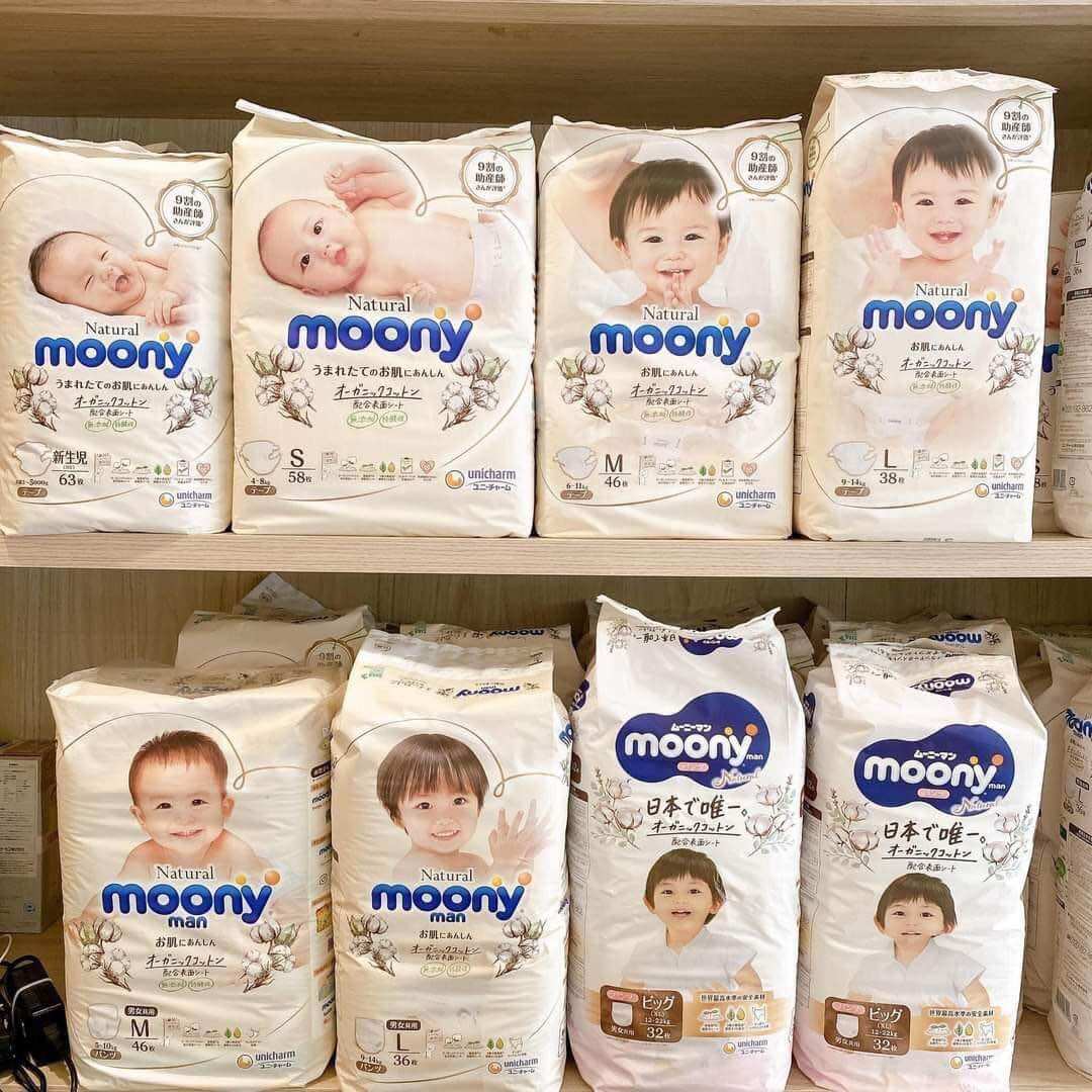 BỈM QUẦN MOONY TRẮNG NATURE NHẬT SIZE M( 6-11kg)