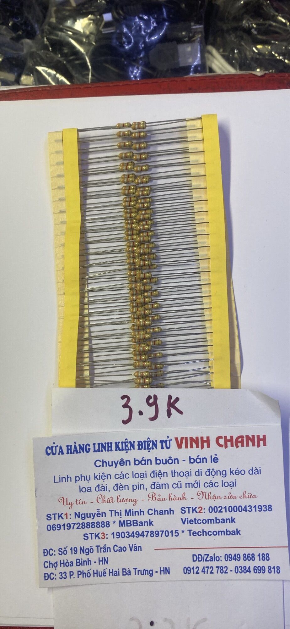 100 con trở 3.9k