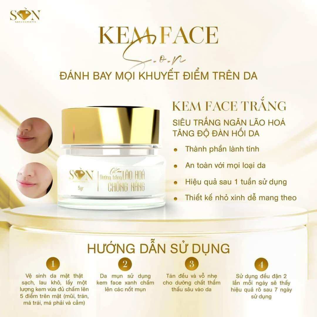 Combo kem face xanh mụn dưỡng trắng ( tặng cao bưởi )