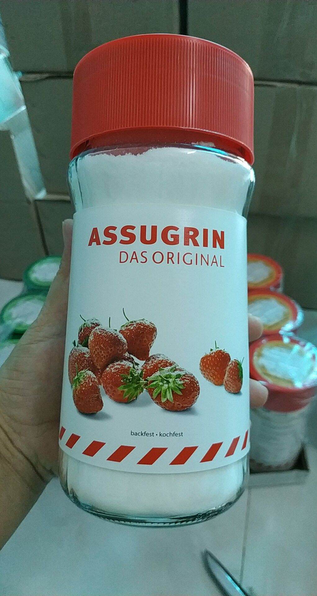 Đường ăn kiêng assugrin hộp thủy tinh 90g.hsd 21.03.2027