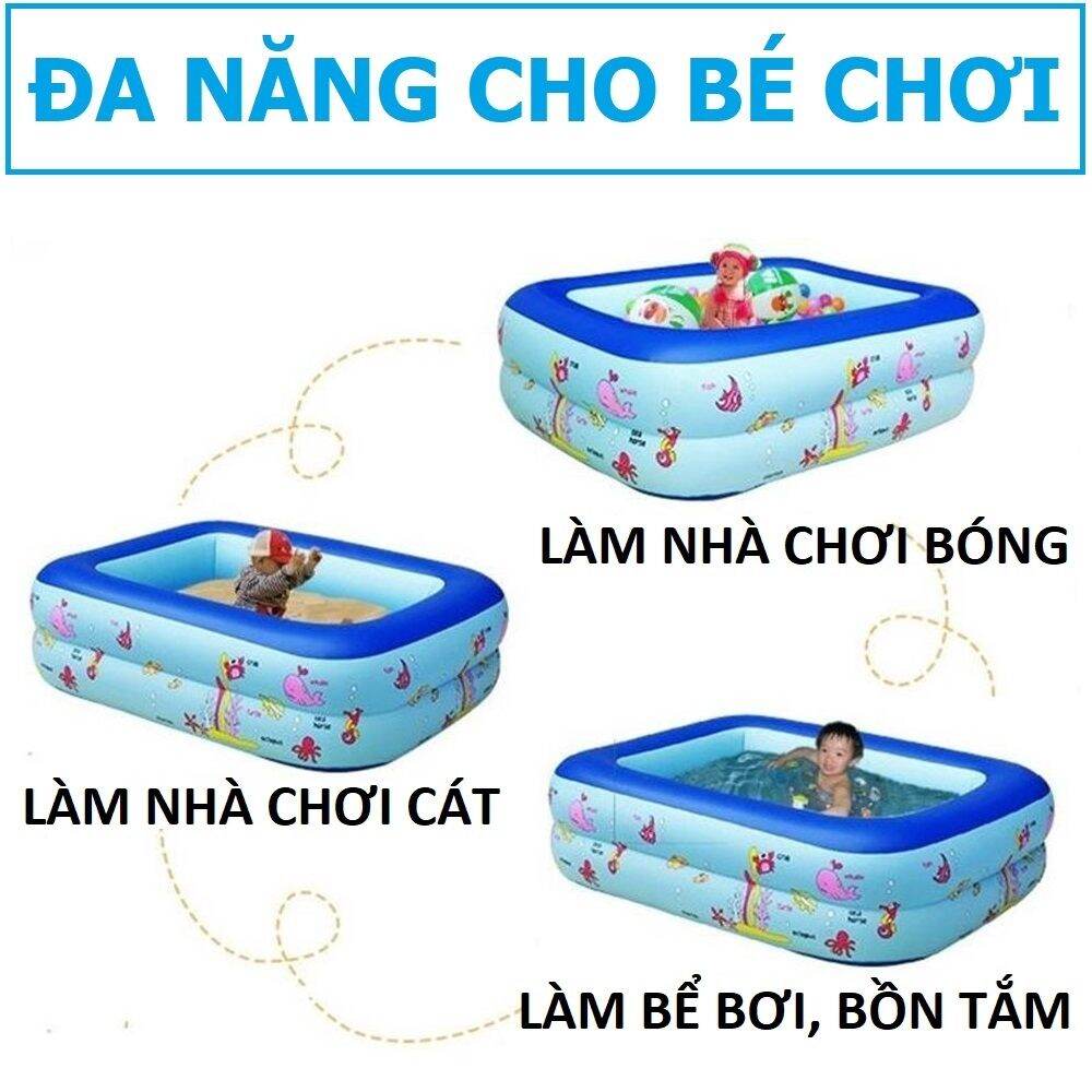 Bể bơi cho bé 2 tầng kích thước 1M2 Loại dày