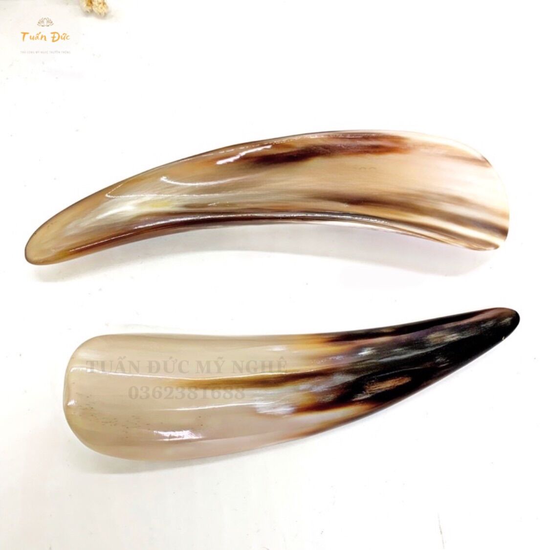 Dụng cụ cạo gió, ấn huyệt bằng sừng bò châu phi- mã số mh813- tuấn đức mỹ nghệ