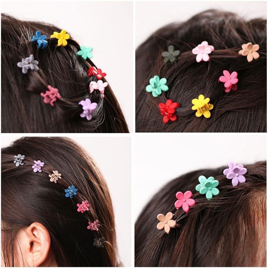 set kẹp bín tóc 2 kiểu 50 cái dễ thương cho bé gái