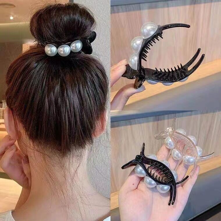 Combo 10 kẹp tóc búi ngọc trai xinh xắn