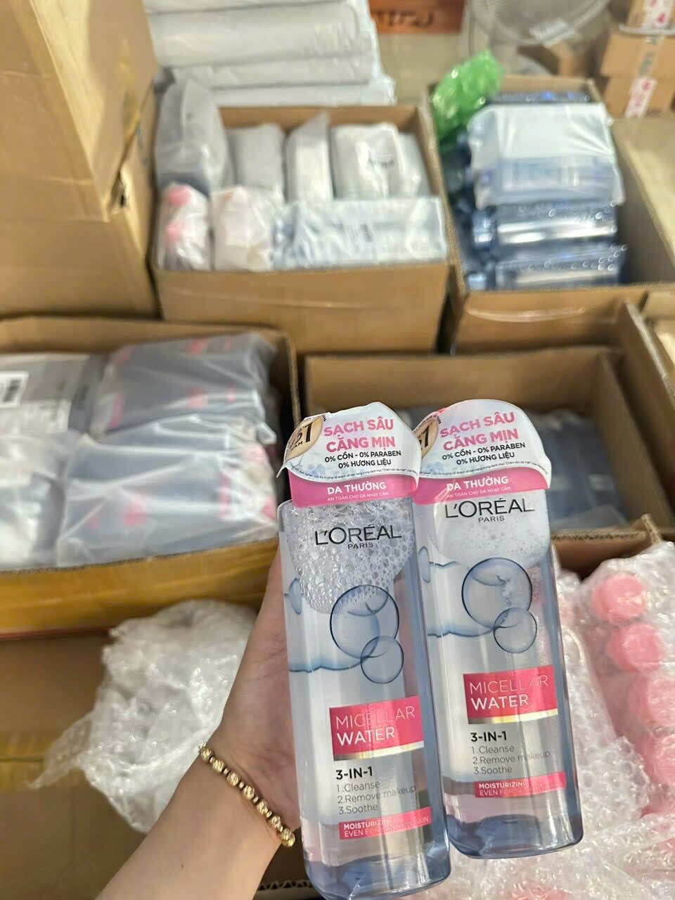 Nước tẩy trang l'oreal 3 in 1 micellar dưỡng ẩm da