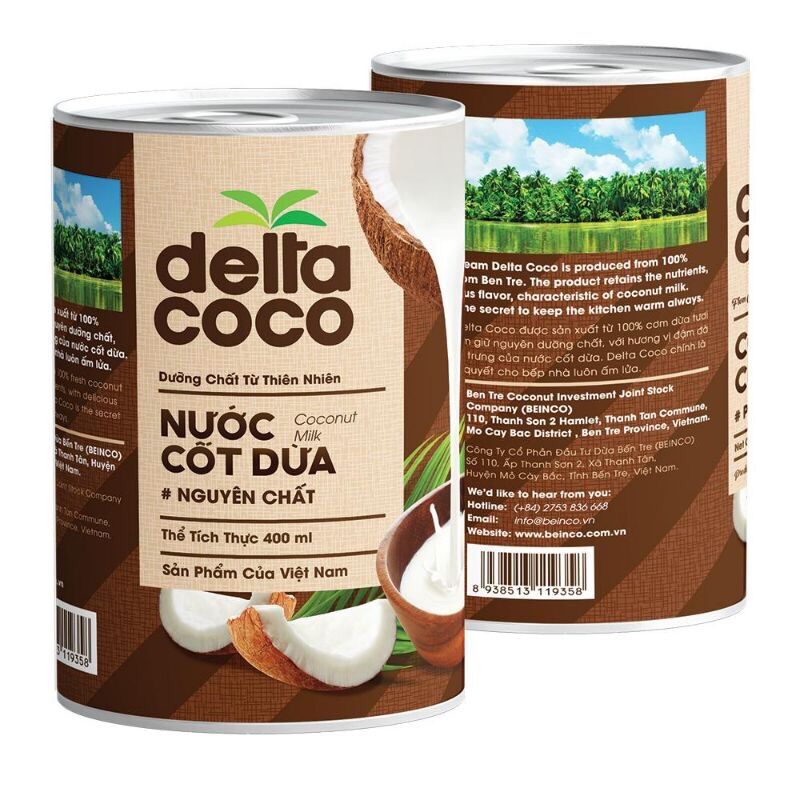 Nước cốt dừa Bến tre cực ngon, béo 400ml