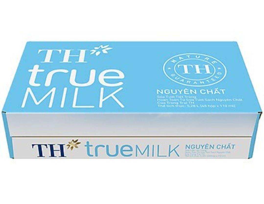 Thùng sữa tươi tiệt trùng nguyên chất TH true milk 110 ml * 48 hộp
