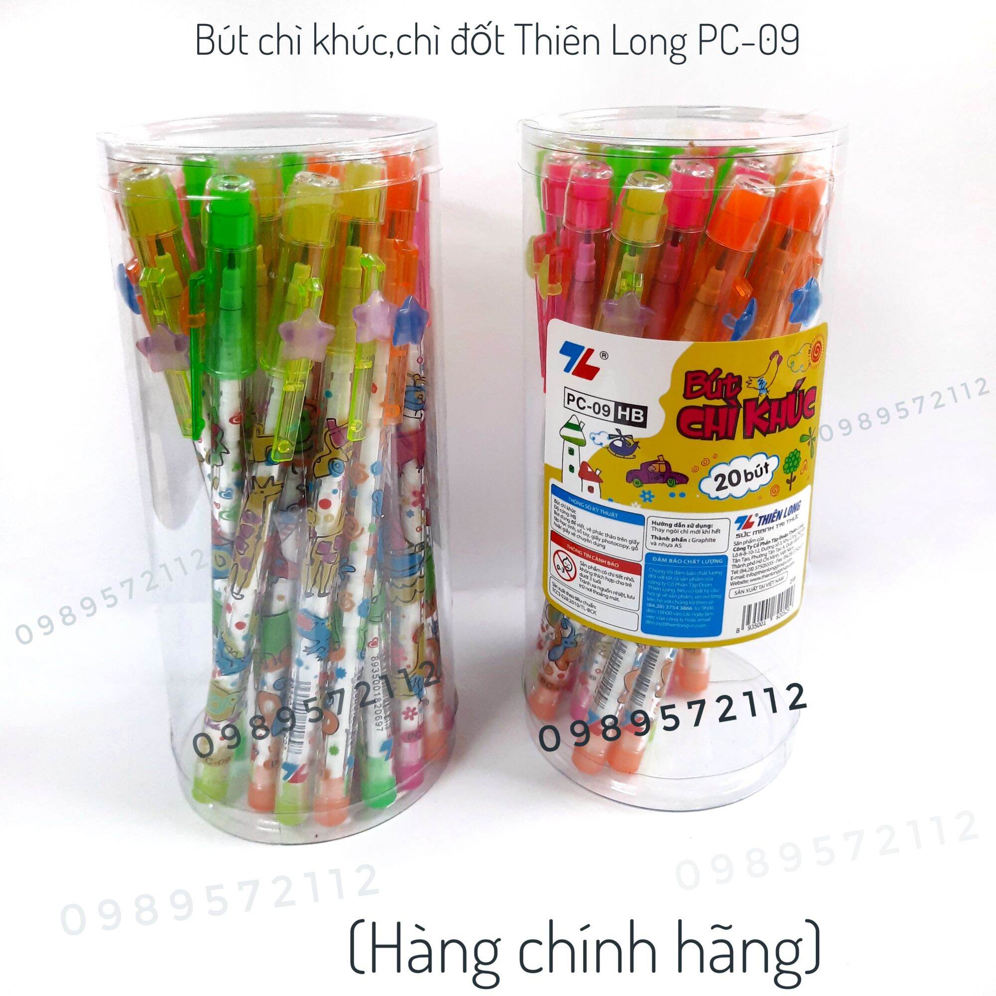 Bút chì khúc Thiên Long PC-09,chì đốt. (1 cái).