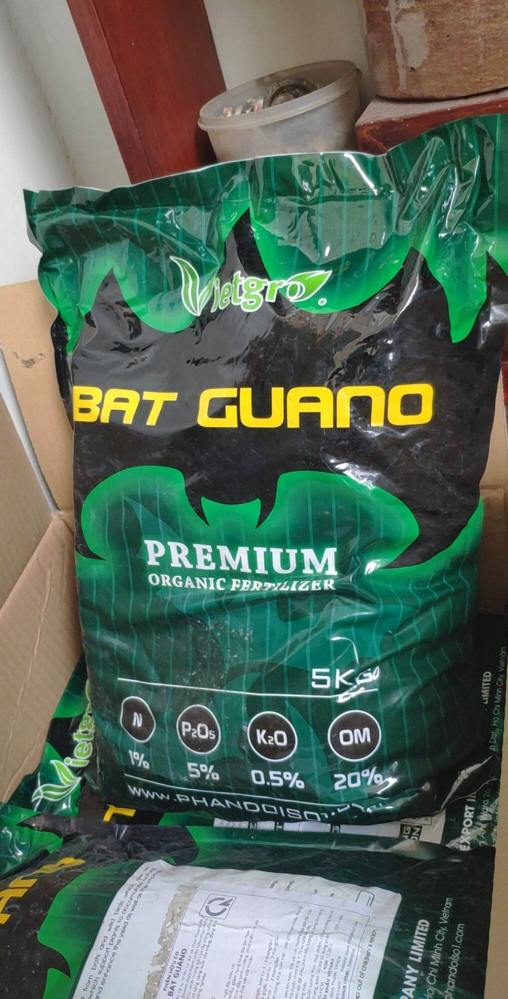 Túi 5 kg phân dơi hữu cơ Bat Guano