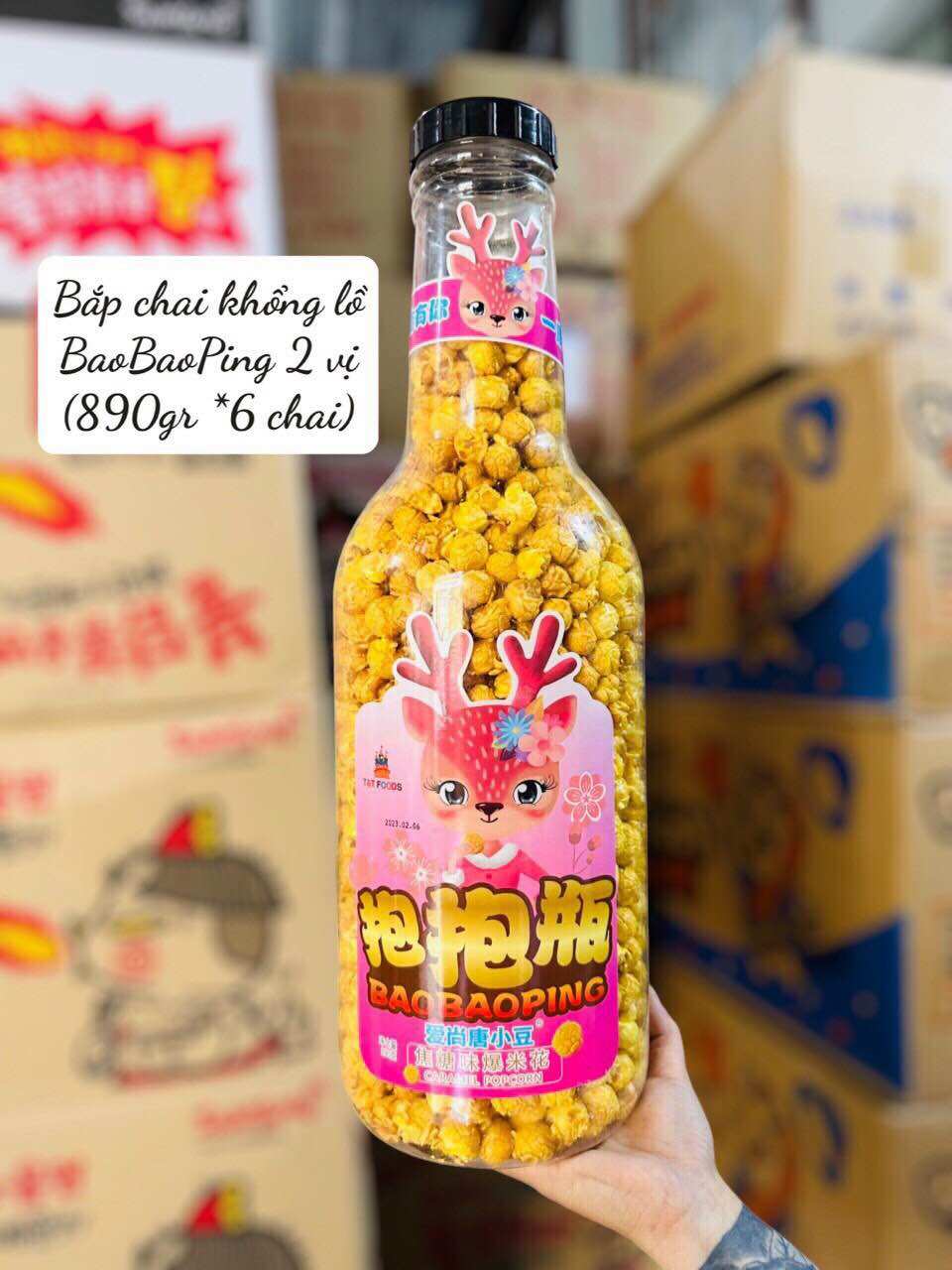 [HCM]Bắp rang bơ siêu to khổng lồ 890gr