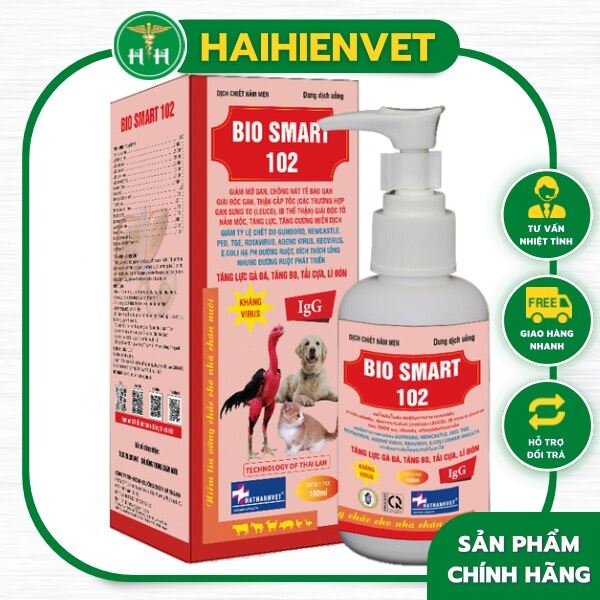 100ml Bio Smart 102 - giải độc gan th.ận cấp tốc - Ig G - cân bằng pH đường ruột