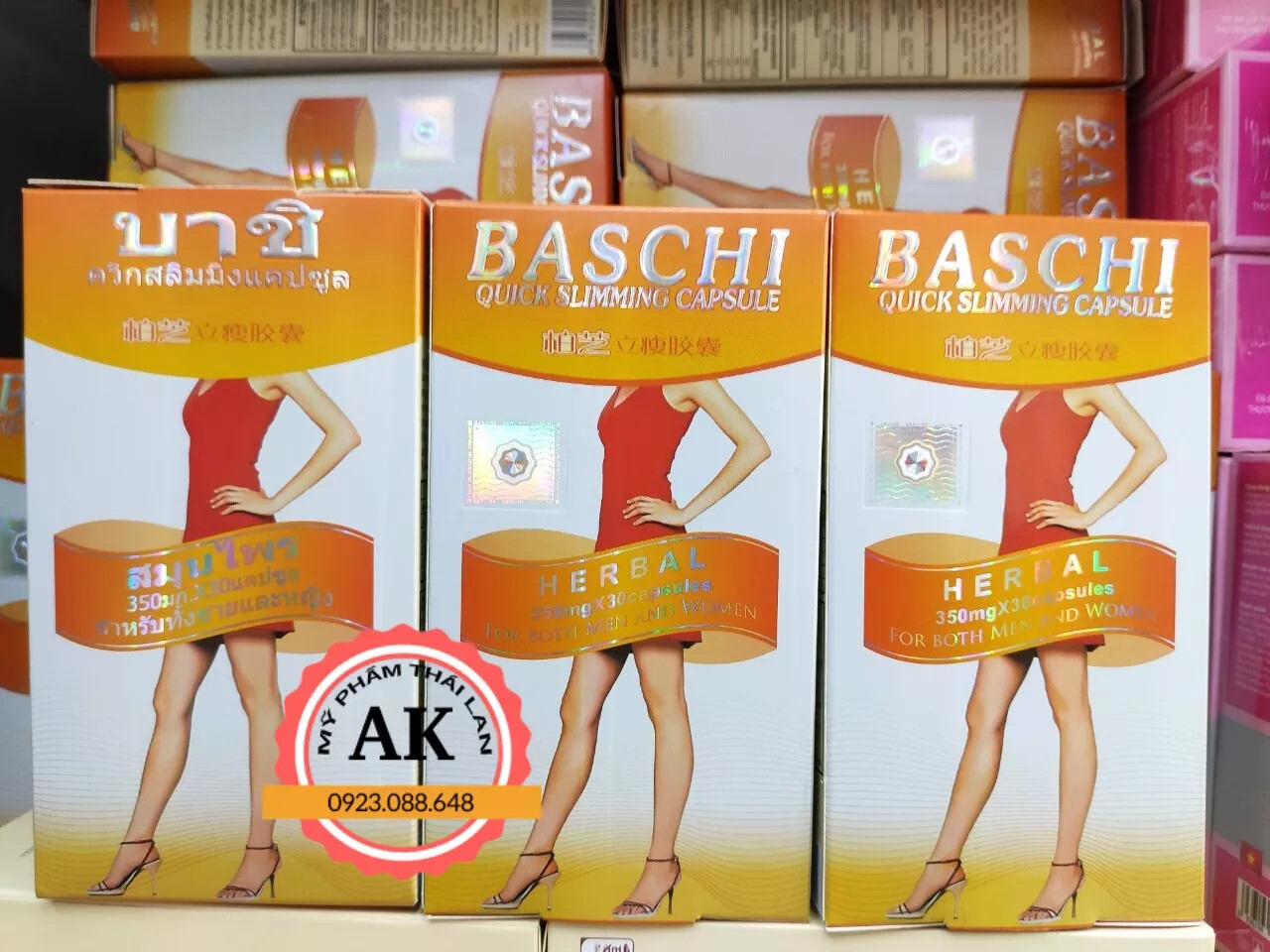 BASCHI CAM THÁI LAN HỘP GIẤY DẠNG VỈ XUỐNG 5KG 1 LIỆU TRÌNH 1 HỘP 30 VIÊN [ CHÍNH HÃNG ]