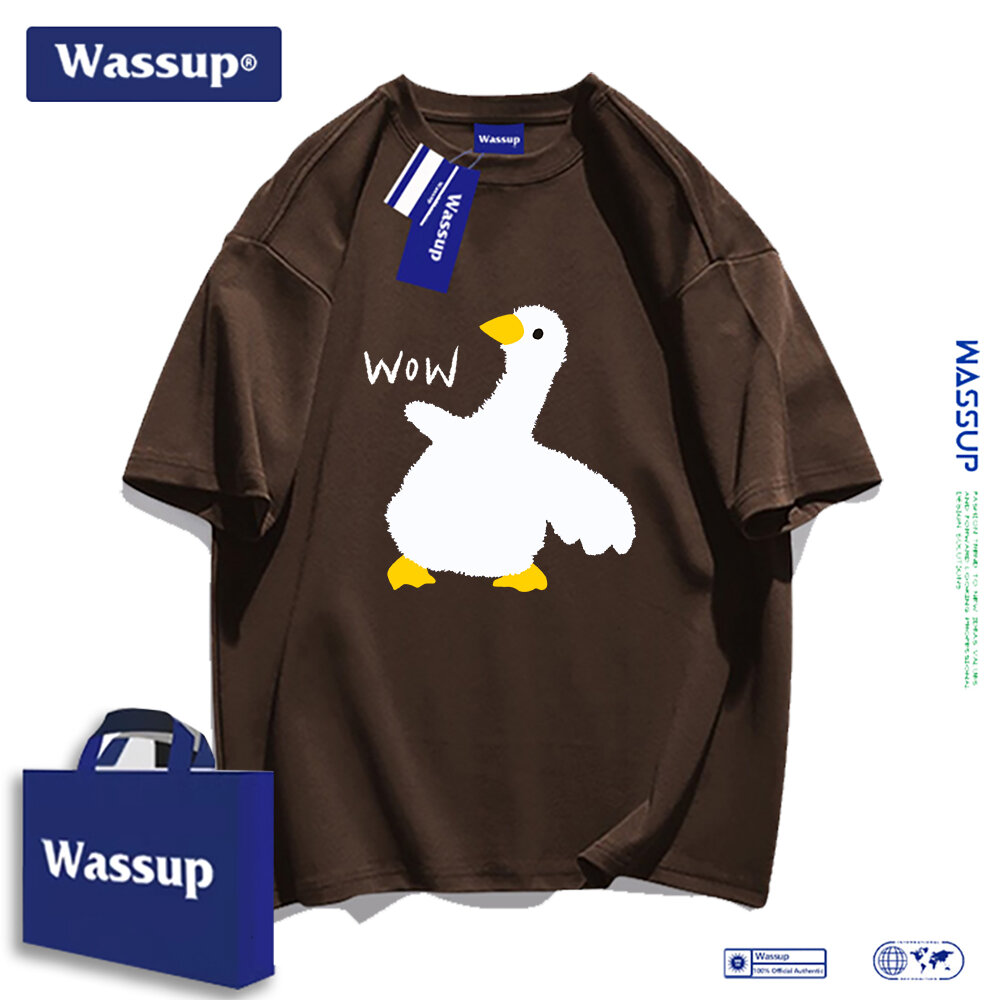 Wassup  Short Sleeve Tshirt with Rich Decorative Patterns, 100% Cotton Material, Unique and Dynamic Fashion Style
