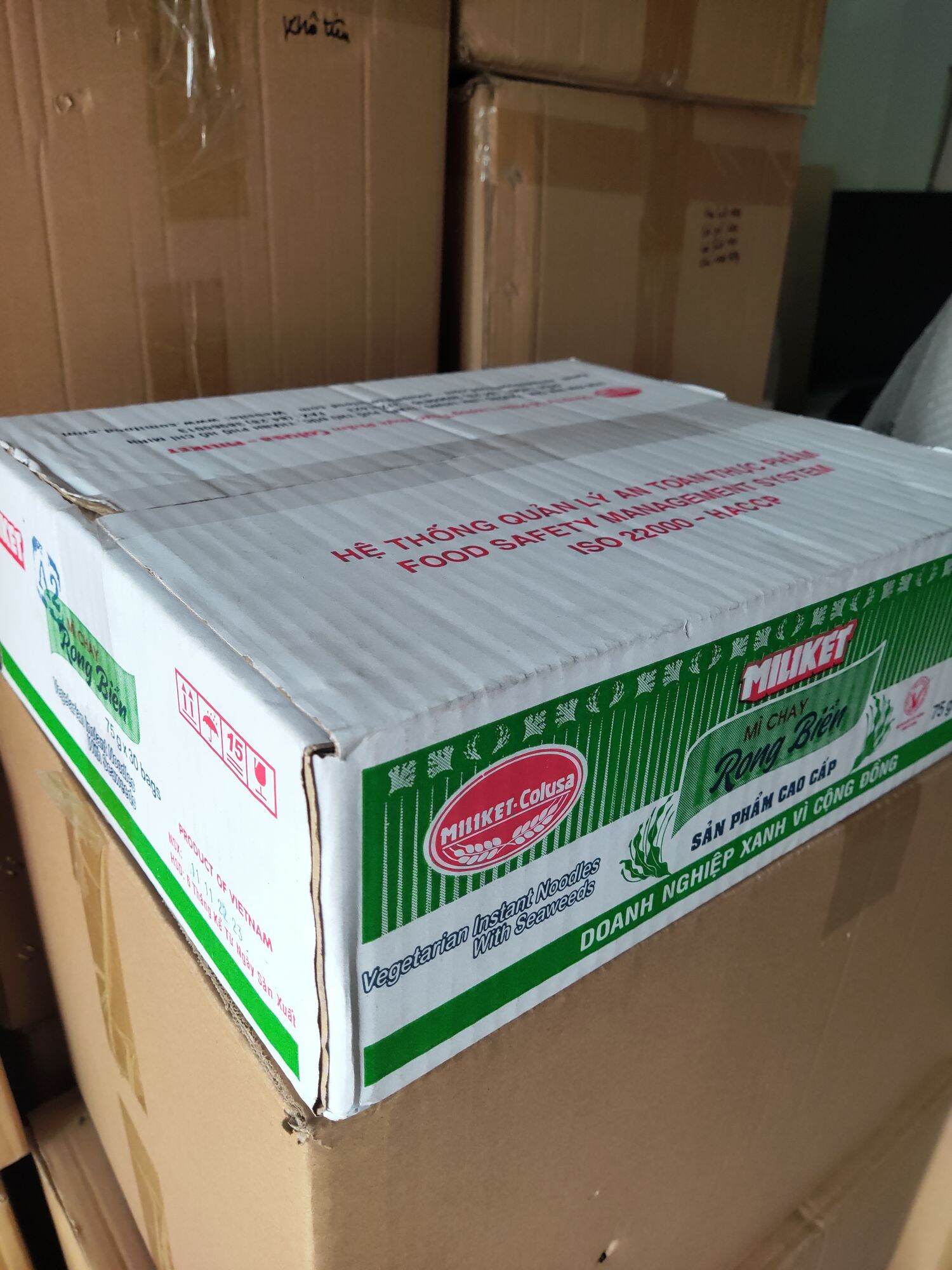 Mì Chay Rong Biển Miliket thùng 30 gói