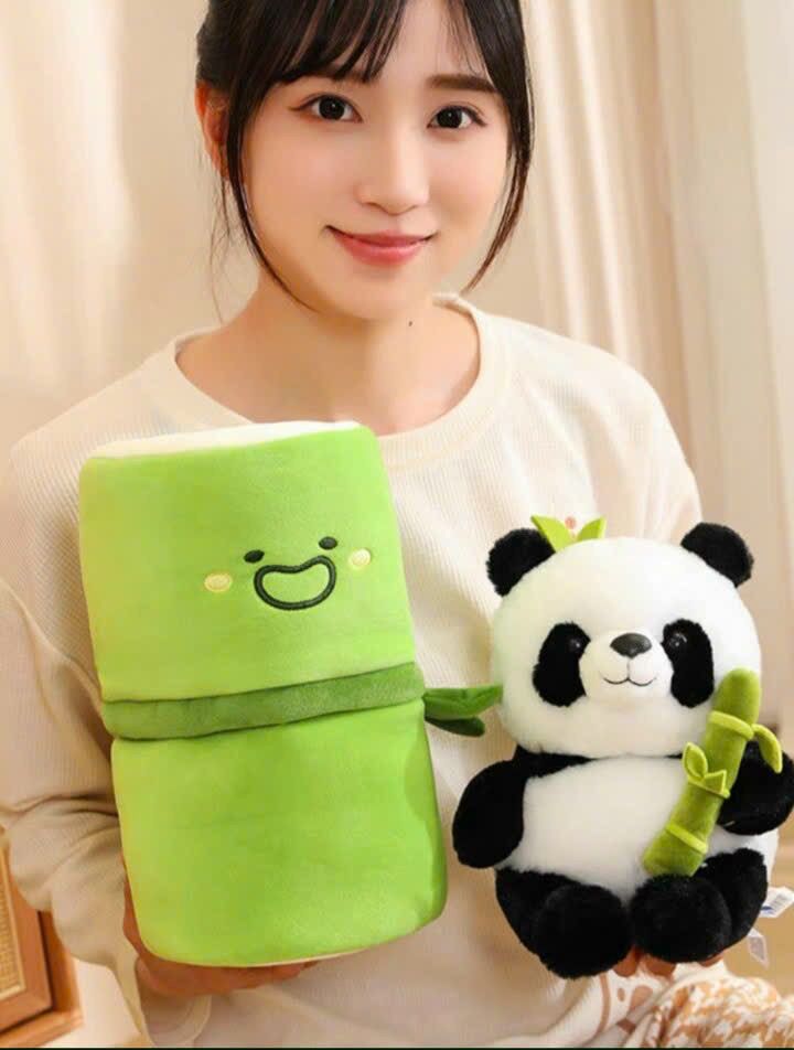 [Nami] Gấu Trúc Ôm Tre Trong Ống Tre 35cm