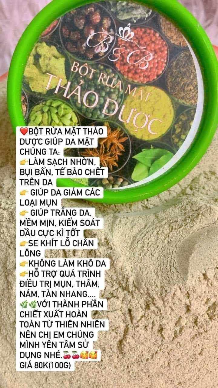 Bột rửa mặt đông y B&B