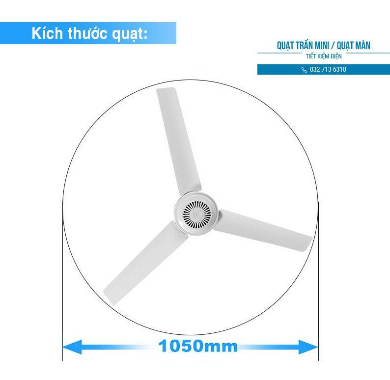 [HCM]Quạt trần mini cánh 45cm | Siêu mát siêu bền