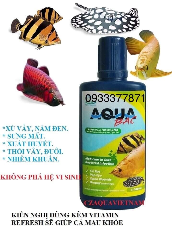 Aqua bạc cz12 - xử lý lỡ loét nấm chuyên dành cho cá rồng hổ sam koi - hàng công ty