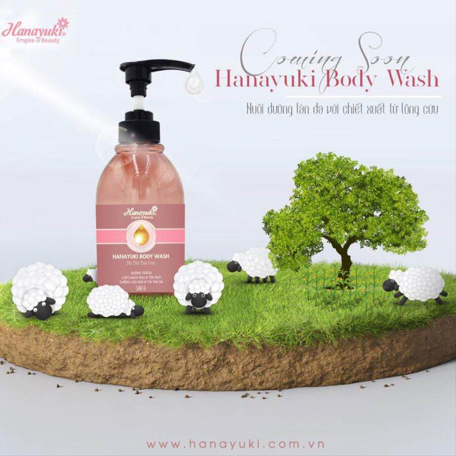 [HCM]sữa tắm hanayuki 500ml
