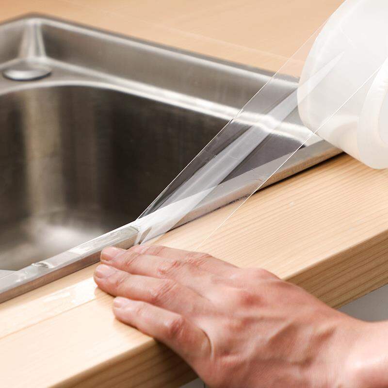 Japan Acrylic Kitchen Sink Waterproof Adhesive Paper Pool Mould Proof Moisture-Proof Beautiful Stitch Stickers Toilet Table-board Water Retaining