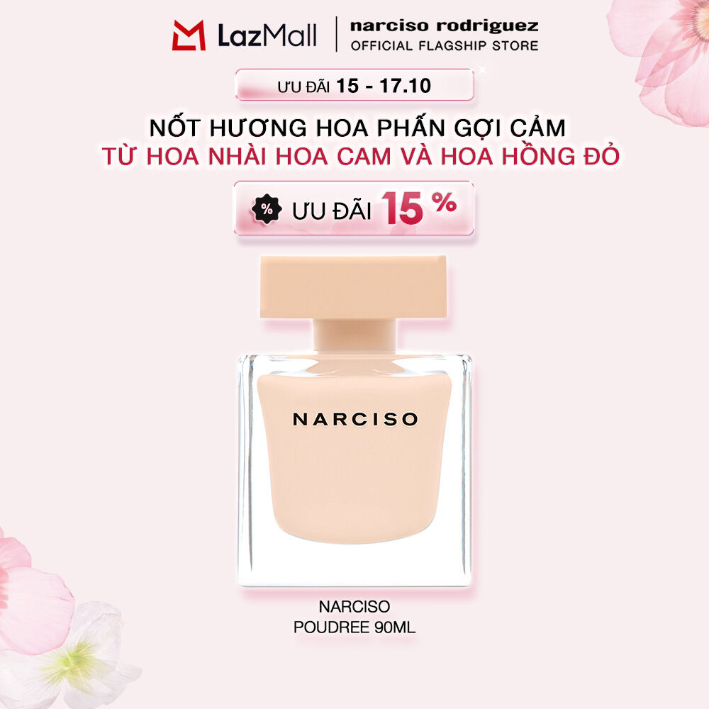 [15-17.10 | ƯU ĐÃI ĐẾN 20%] Nước Hoa nữ Narciso Rodriguez Narciso Eau De Parfum Poudree 90ml