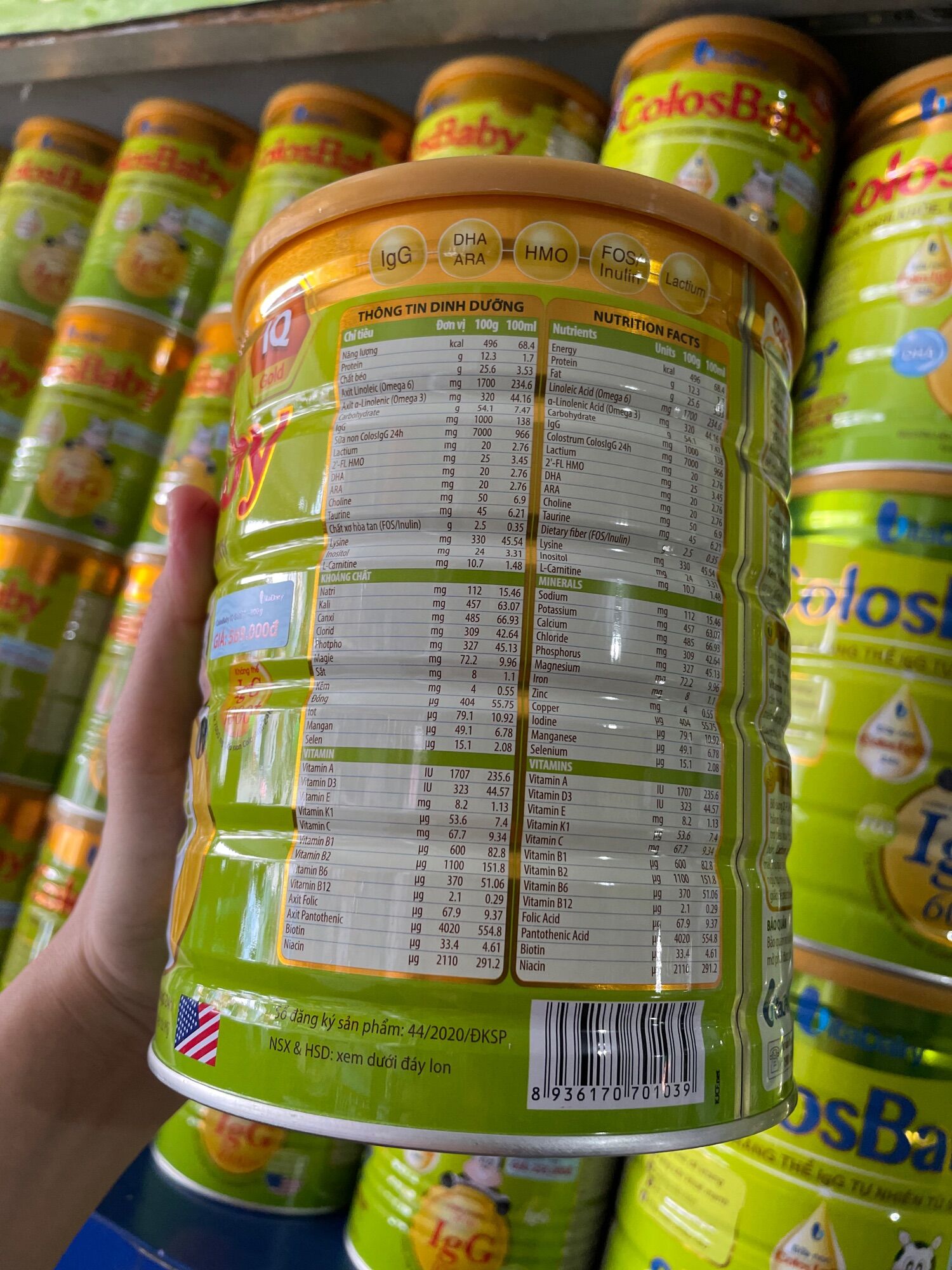 Sữa bột Colosbaby 0+ IQ 800g