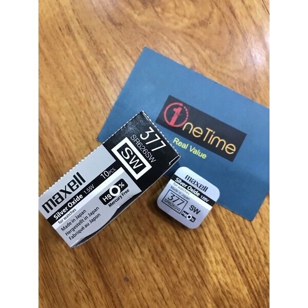 Pin đồng hồ maxell sr626sw 377 lr626 626 vỉ 1 viên chính hãng 1.55v