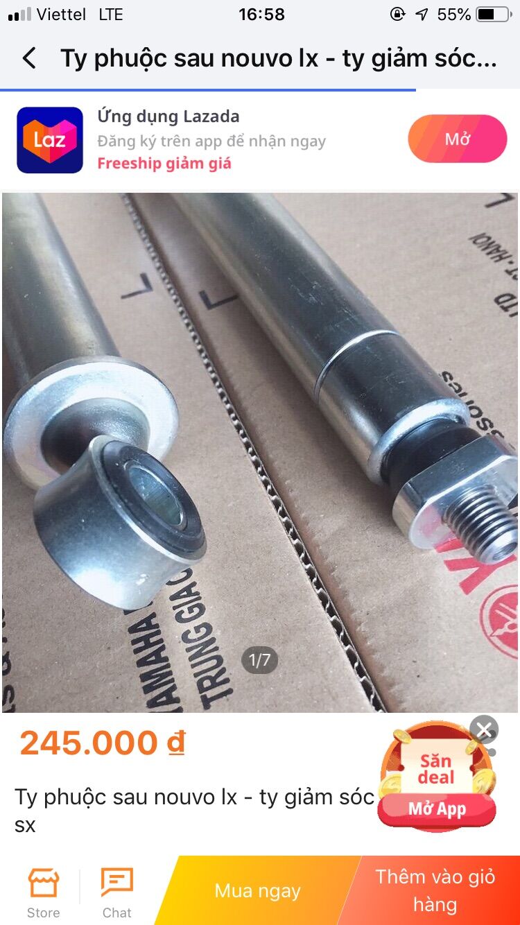 Ty giảm sóc sau yamaha sirius fi - ty phuộc sau jupiter fi