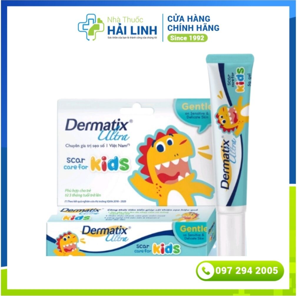 Gel mờ sẹo cho trẻ em Dermatix Kids Tặng quà An toàn Hiệu quả Gel chuyên
