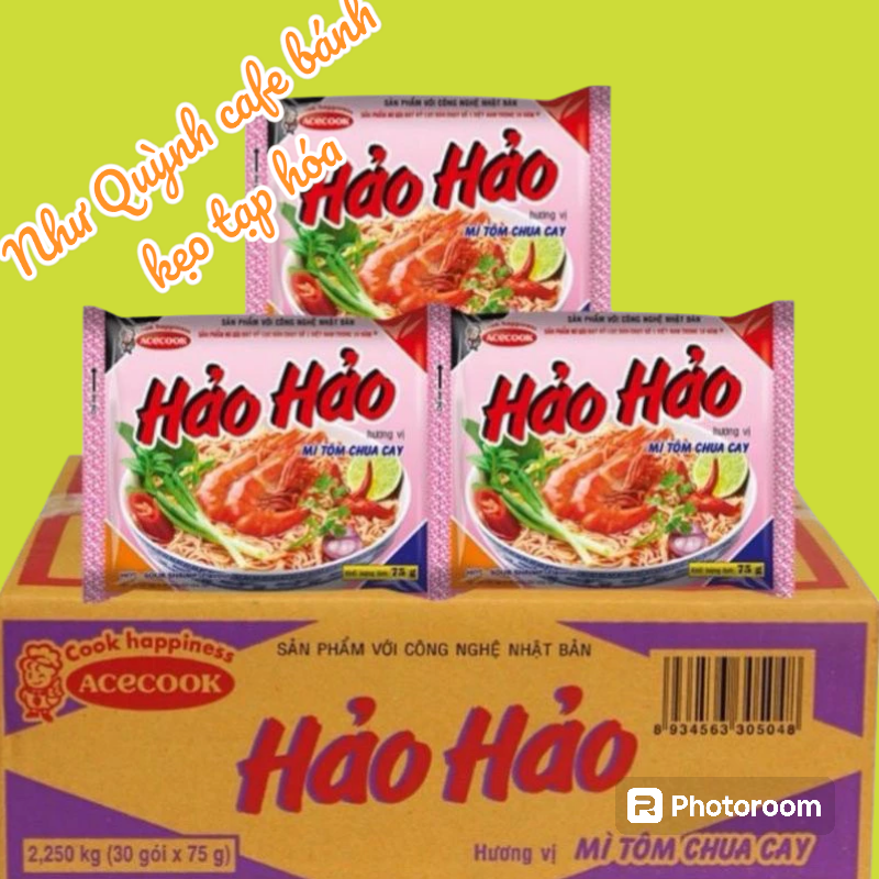 combo 10 gói mì hảo hảo tôm chua cay