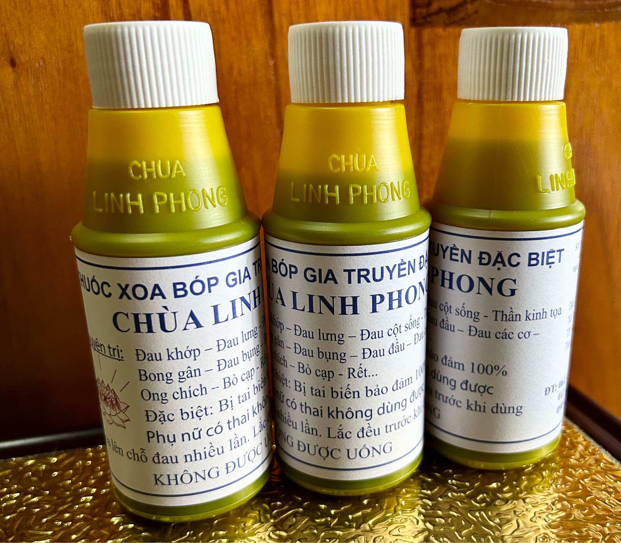COMBO 10 CHAI DẦU XOA BÓP CHÙA LINH PHONG