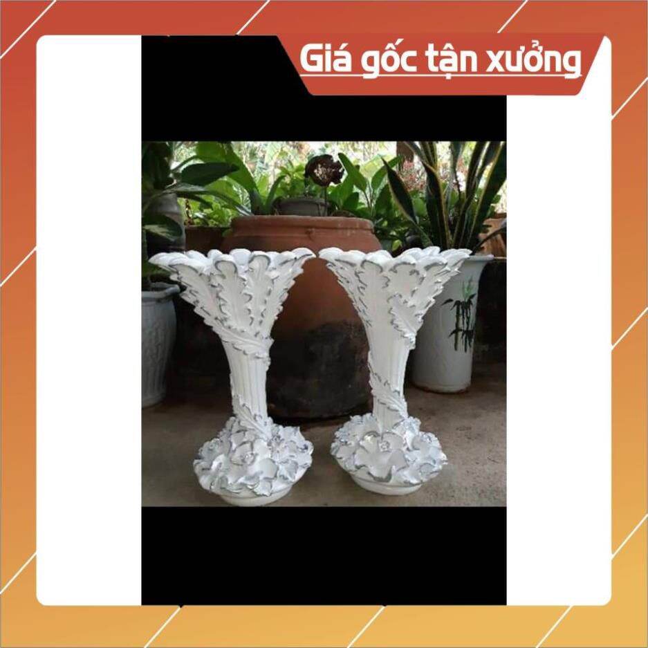 Bình hoa Composite dáng ly lá số 2 cao 44cm