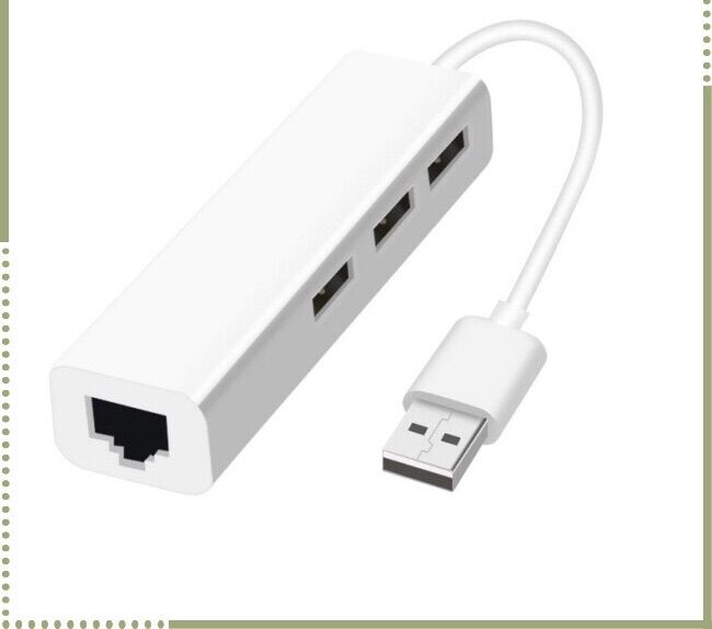 Cáp Chuyển Usb Sang Lan Kèm 3 Cổng Usb 2.0