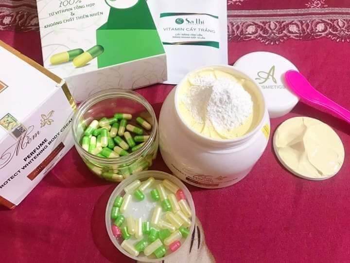20 viên dùng thử Vitamin Cấy Trắng Sa Thị