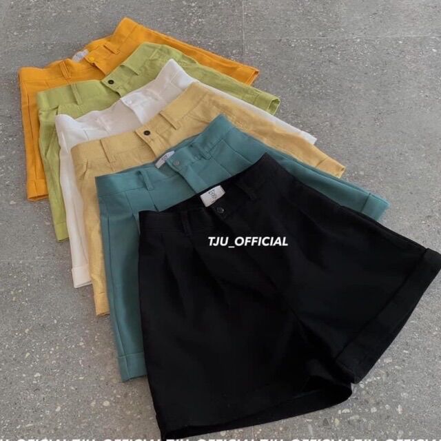 Quần short nữ gập gấu