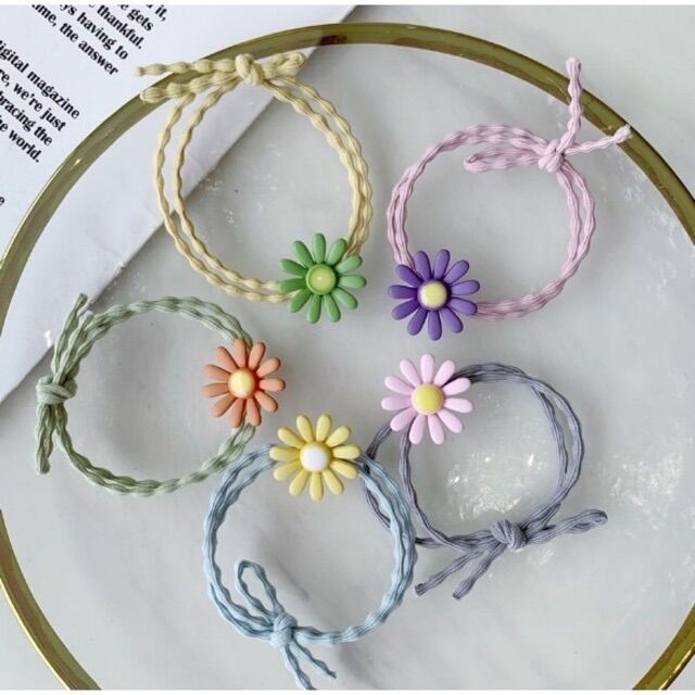 Set 5 Dây cột tóc hoa cúc dễ thương C54
