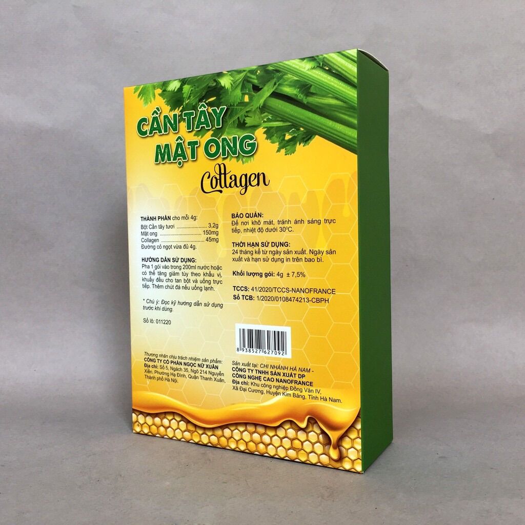 Cần tây mât ong motree bột cần tây mật ong hỗ trợ giảm cân an toàn không cần ăn kiêng hộp - 14 gói