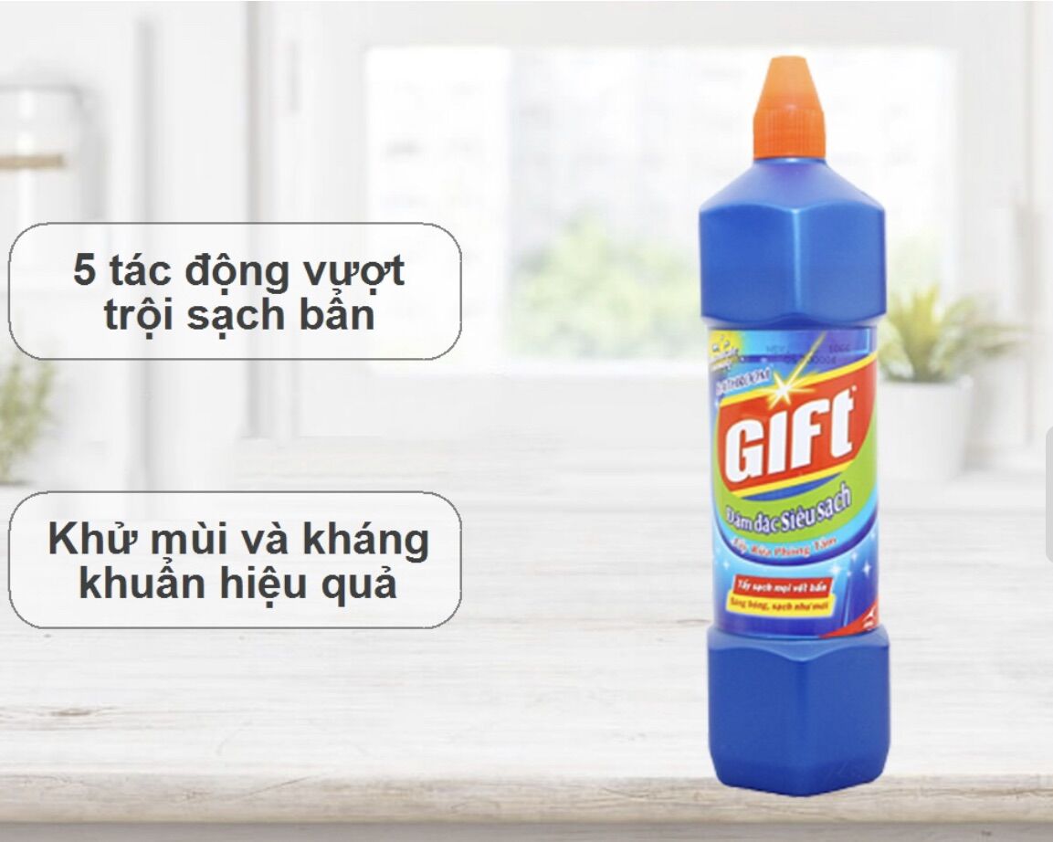 Nước Tẩy Đậm Đặc Siêu Sạch GiFT - Chai 900 ml