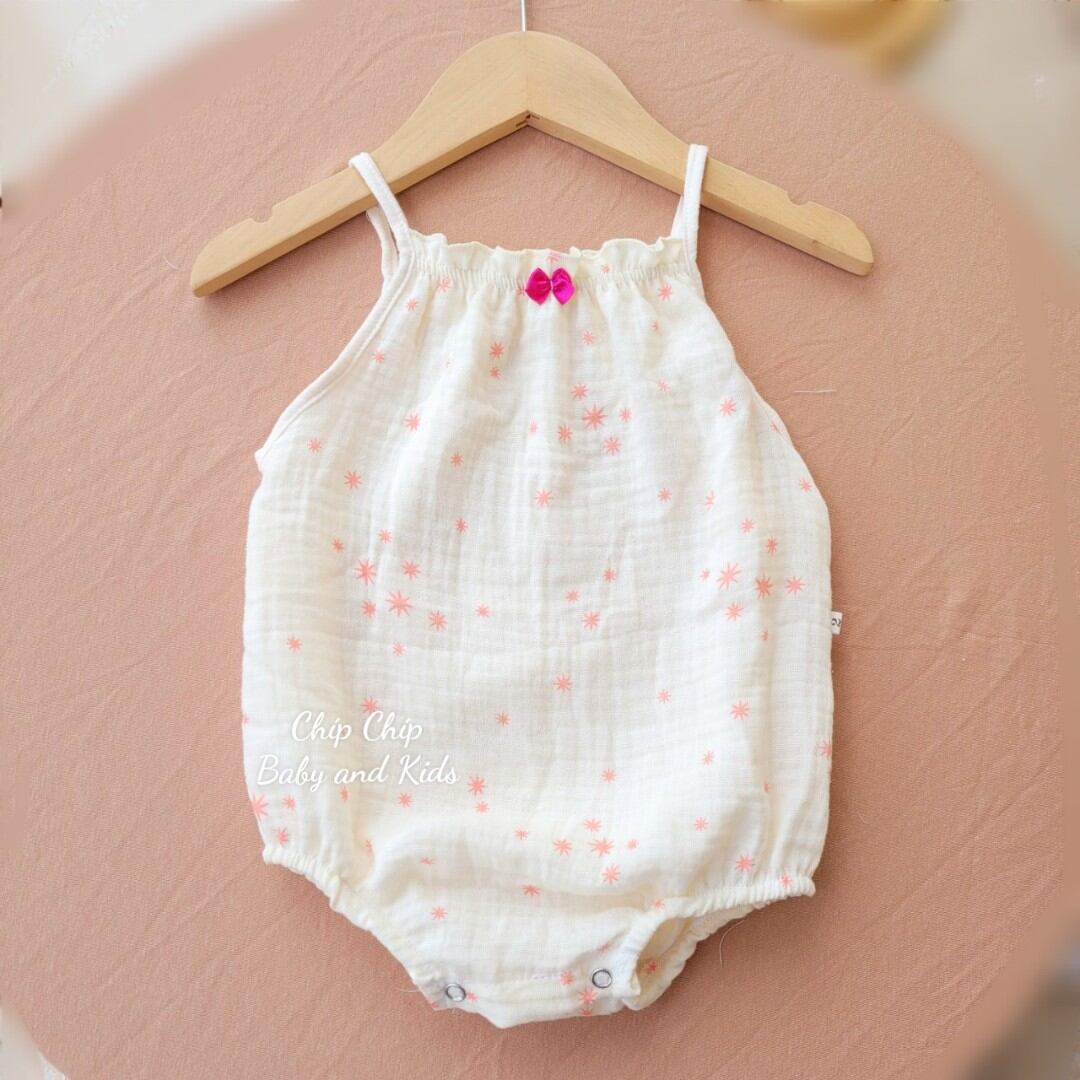 Body 2 dây xô muslin cho bé