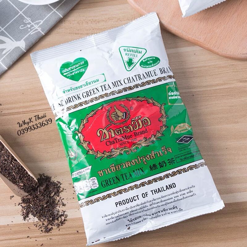 Trà Thái xanh Chatramue Thái Lan 200g pha trà sữa trà chanh cực kỳ ngon Date mới