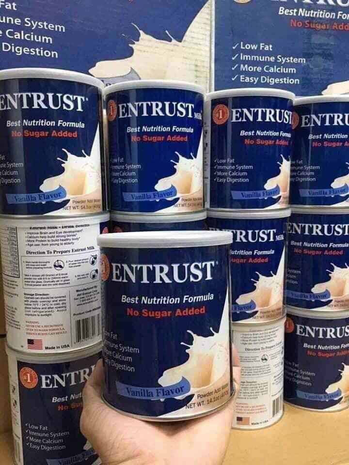 SỮA BỘT ENTRUST NONFAT DRY MILK KHÔNG ĐƯỜNG 400G NHẬP CHUẨN MỸ