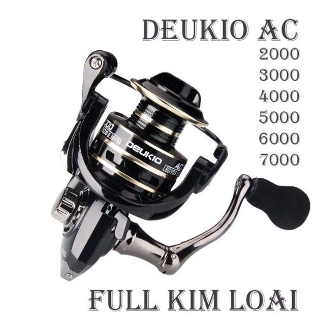 Máy câu cá deukio ac - 2000 đến 7000 - cấu tạo từ thép carbon - chính hãng