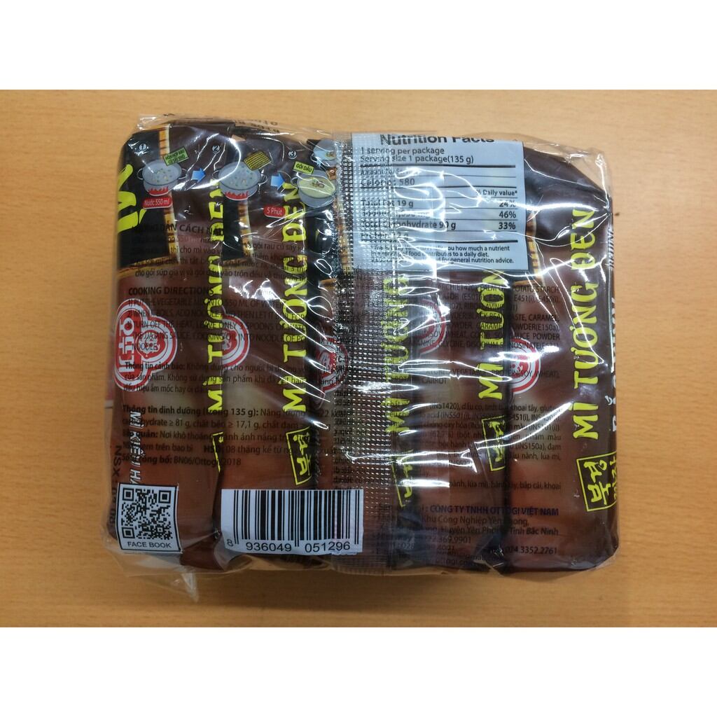 (Sale)5 gói mì tương đen 135g
