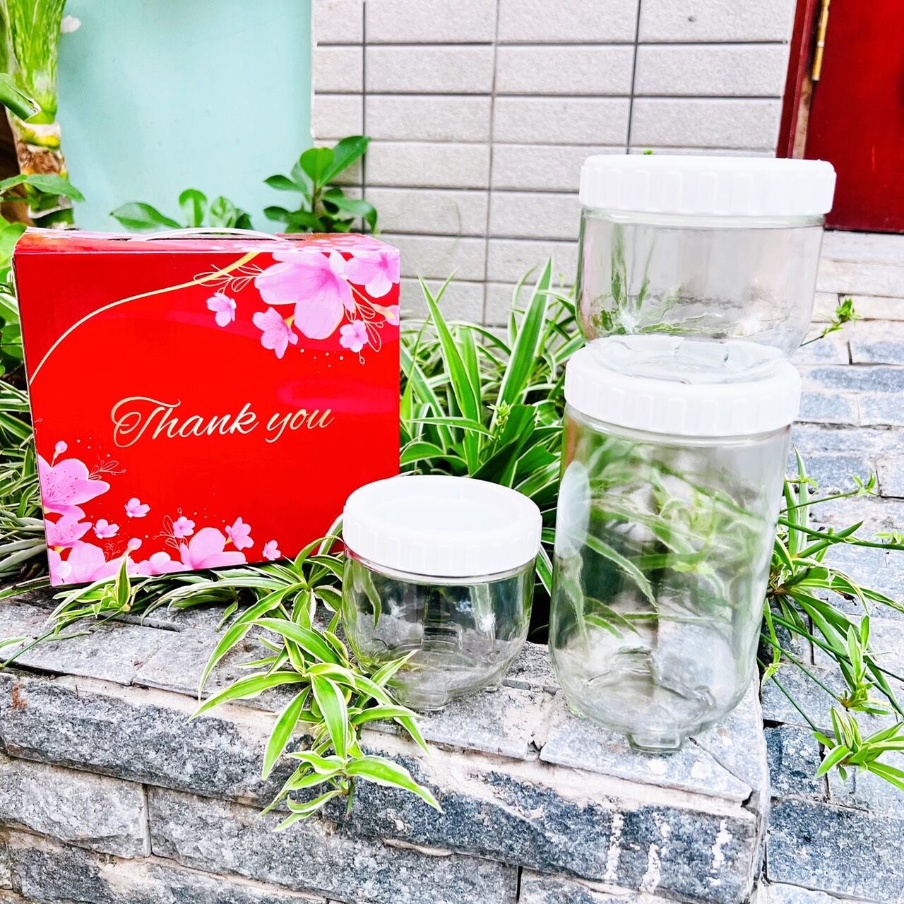 Bộ 3 hủ thủy tinh