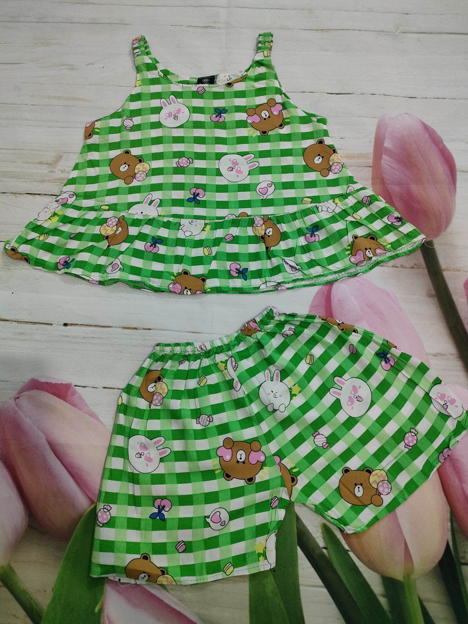 {HCM} ĐỒ BỘ TÔN (LANH) CHO BÉ GÁI. Size từ 5-16kg ( Giao ngẫu nhiên )