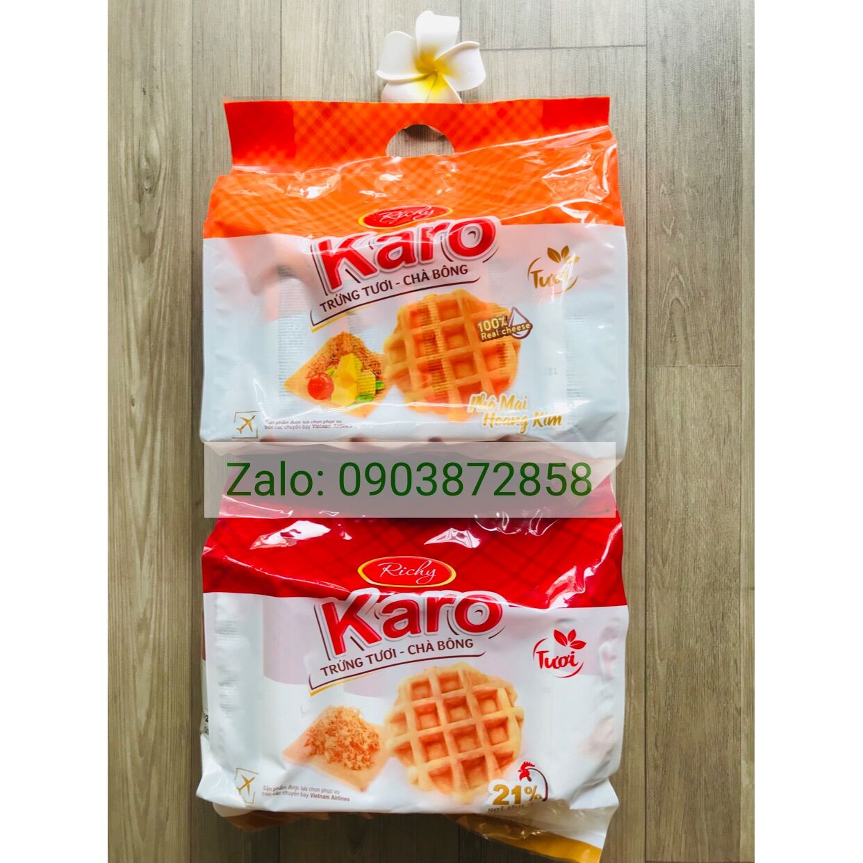 BÁNH TRỨNG TƯƠI CHÀ BÔNG KARO RICHY 156G