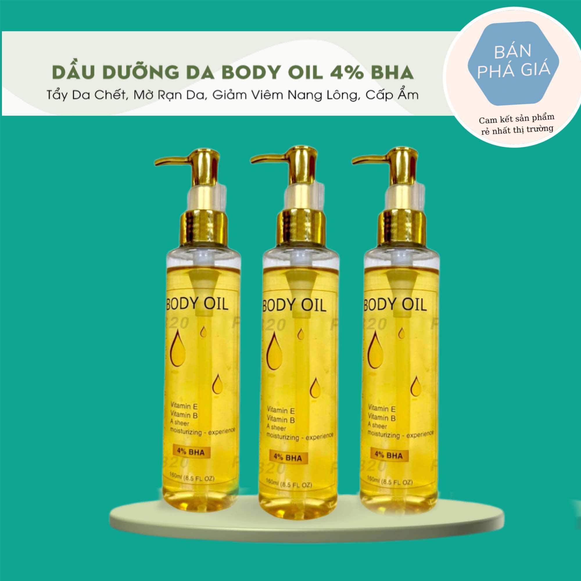 Dưỡng da body oil siêu mịn mướt trắng da