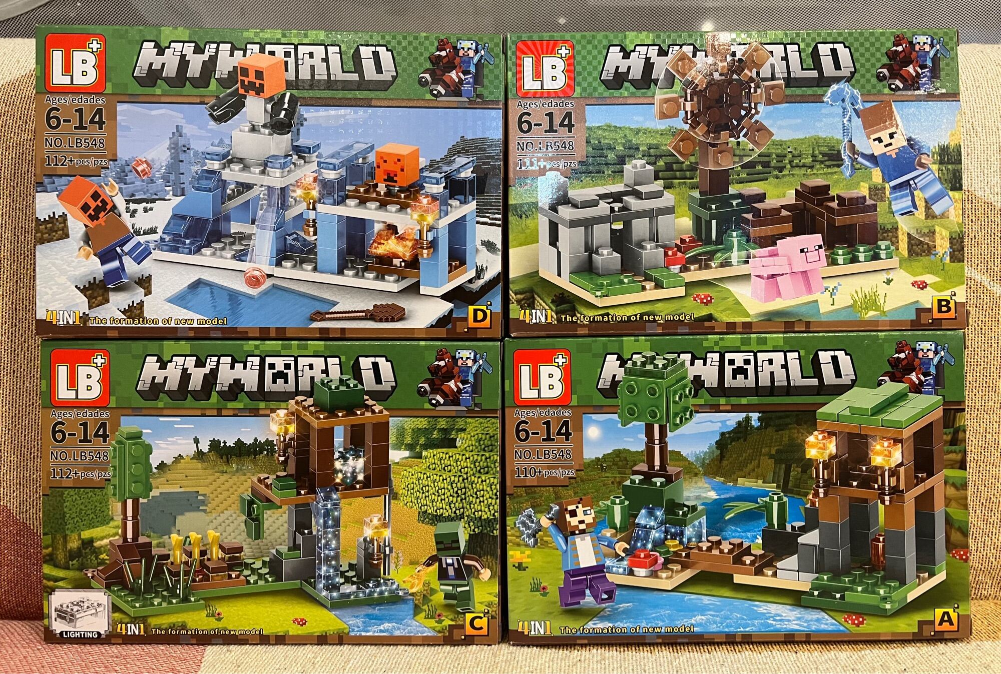 Lắp ráp xếp hình my world minecraf.t LB 548 : Tháp canh chống quái vật tặng kèm dụng cụ nậy gạch