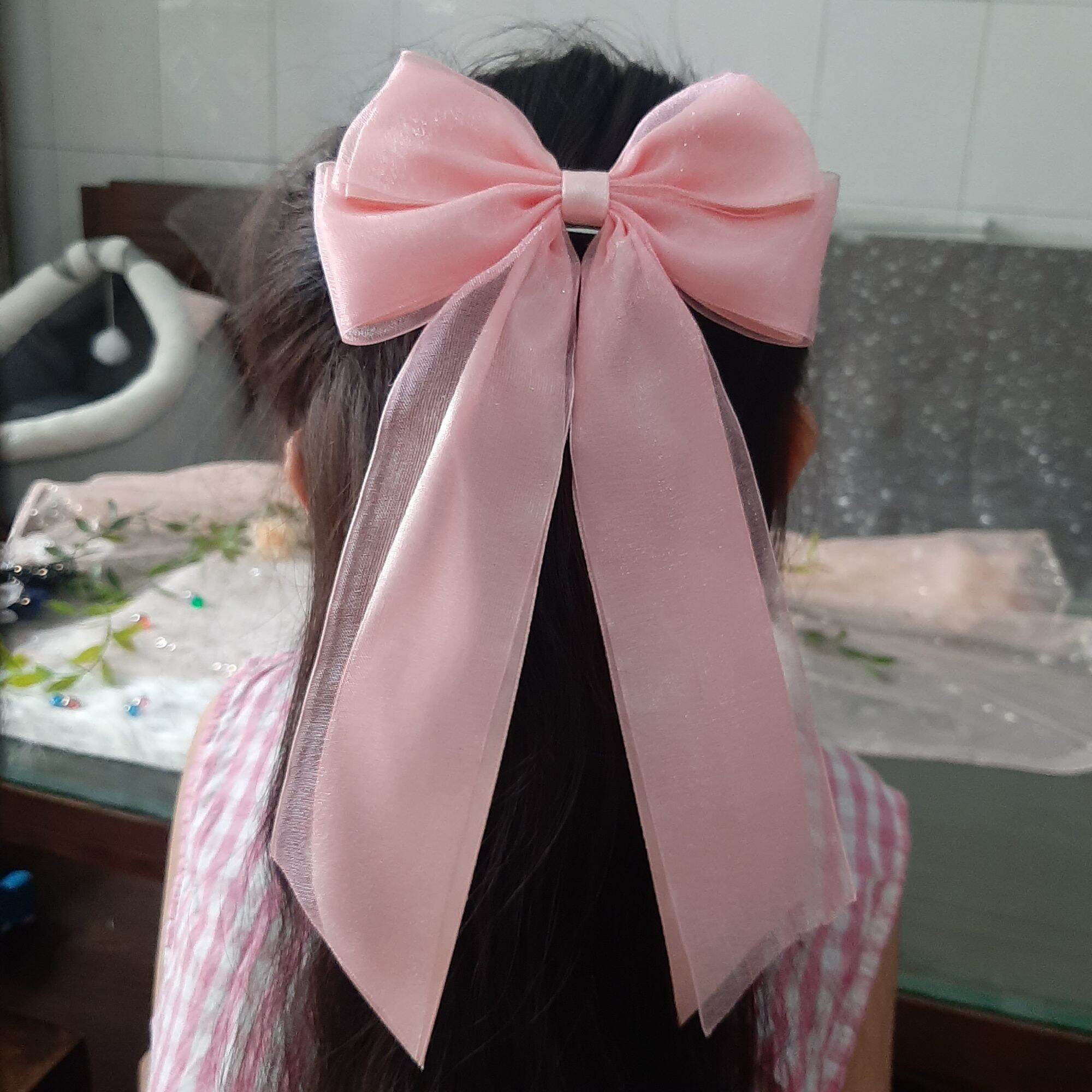 Kẹp tóc nơ 2 lớp (mua 9 tặng 1)