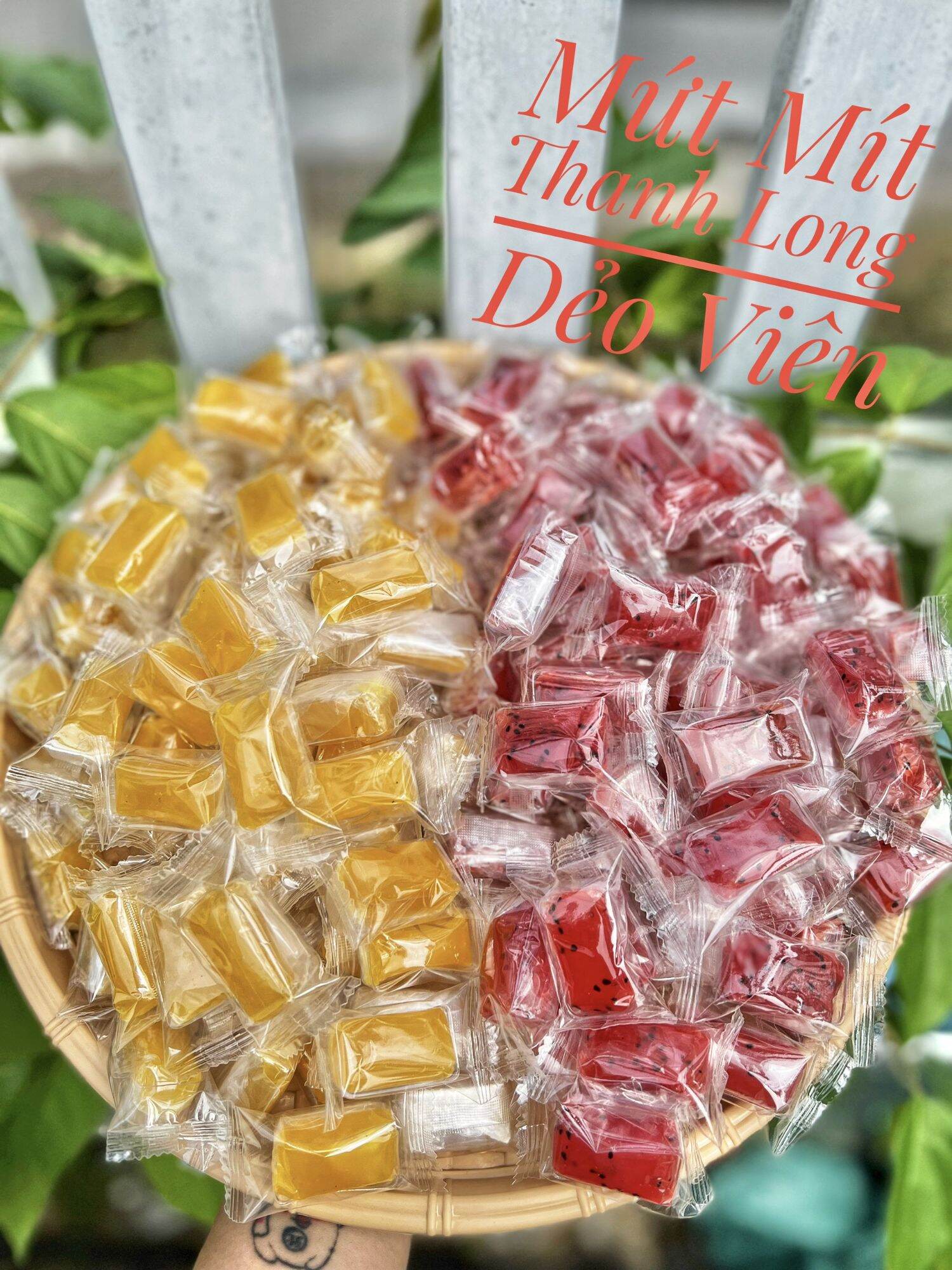 Mứt mít dẻo viên mix thanh long 500g